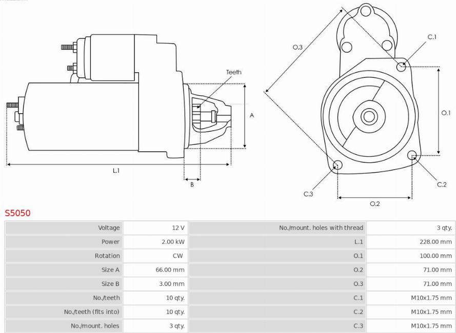 AS-PL S5050 - Starter www.molydon.hr