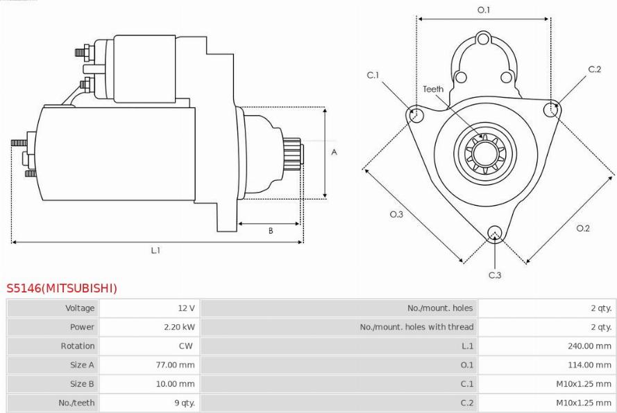 AS-PL S5146(MITSUBISHI) - Starter www.molydon.hr