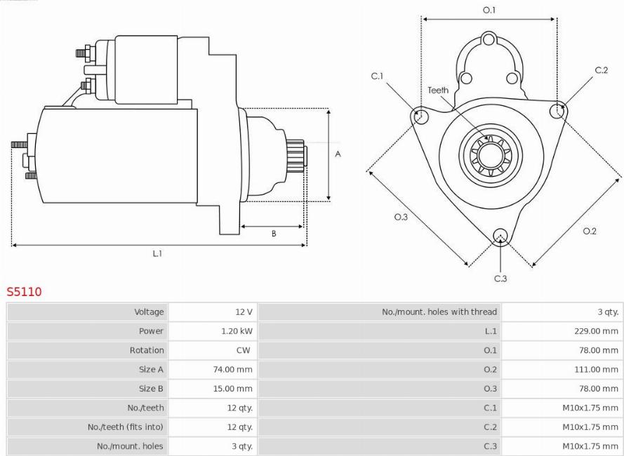 AS-PL S5110 - Starter www.molydon.hr