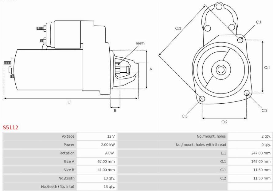 AS-PL S5112 - Starter www.molydon.hr