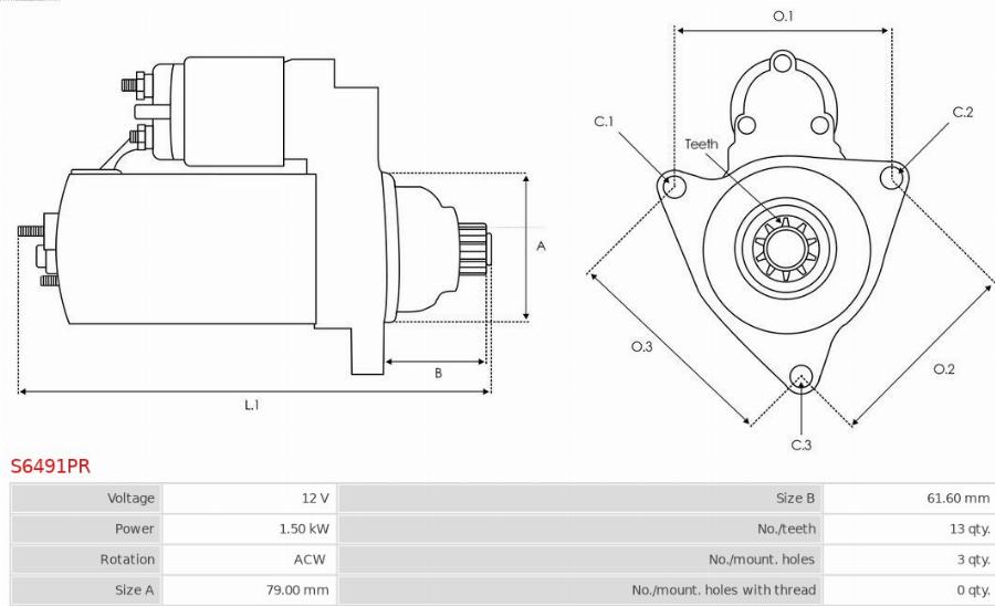 AS-PL S6491PR - Starter www.molydon.hr