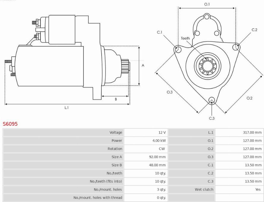 AS-PL S6095 - Starter www.molydon.hr