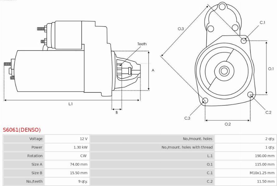 AS-PL S6061(DENSO) - Starter www.molydon.hr