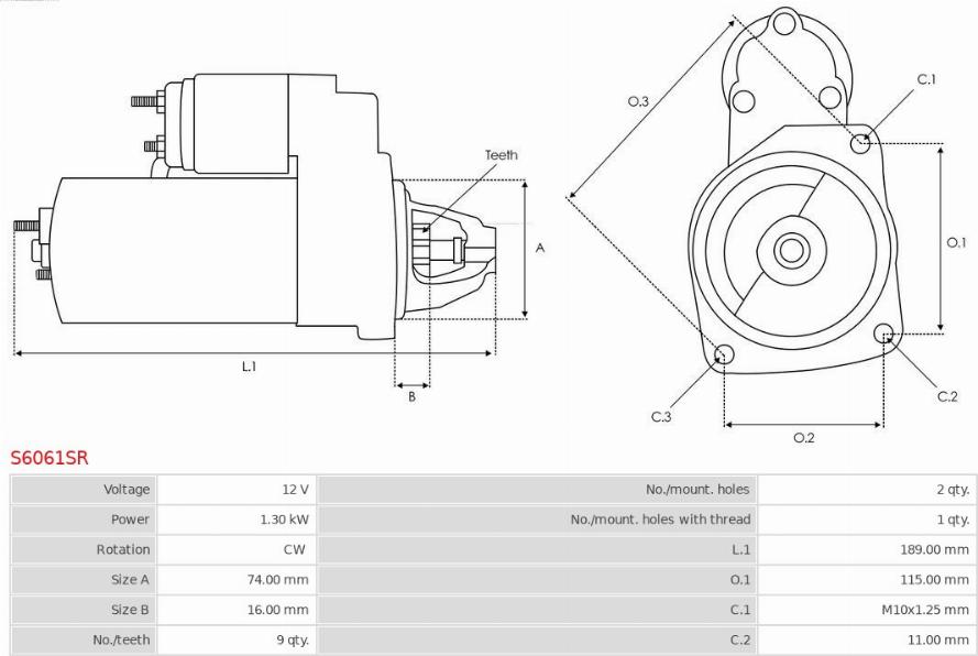 AS-PL S6061SR - Starter www.molydon.hr