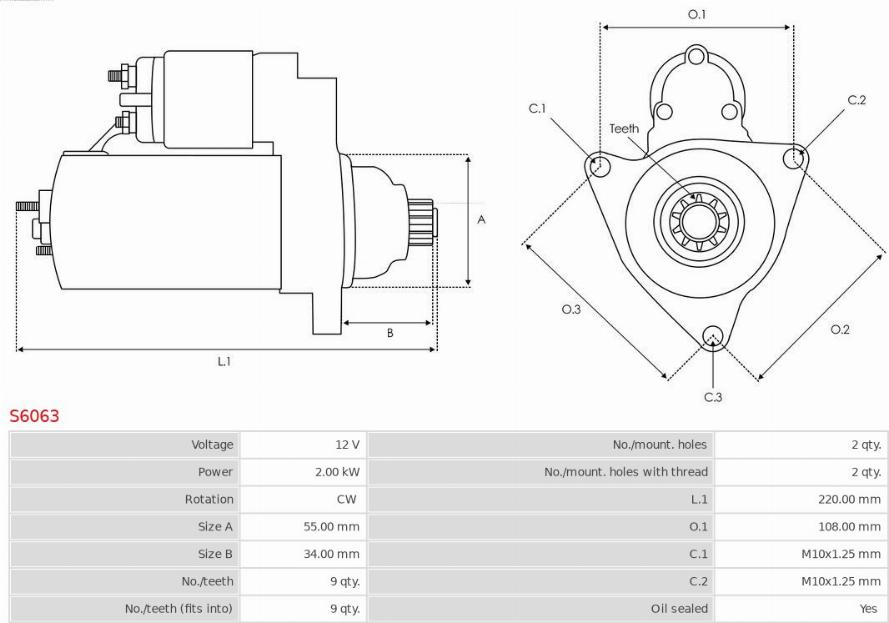 AS-PL S6063 - Starter www.molydon.hr