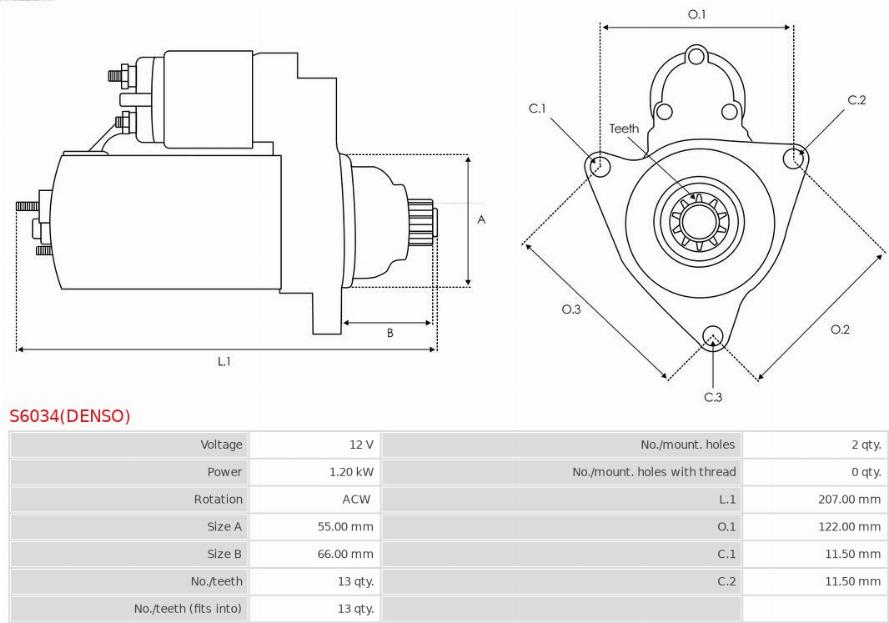 AS-PL S6034(DENSO) - Starter www.molydon.hr