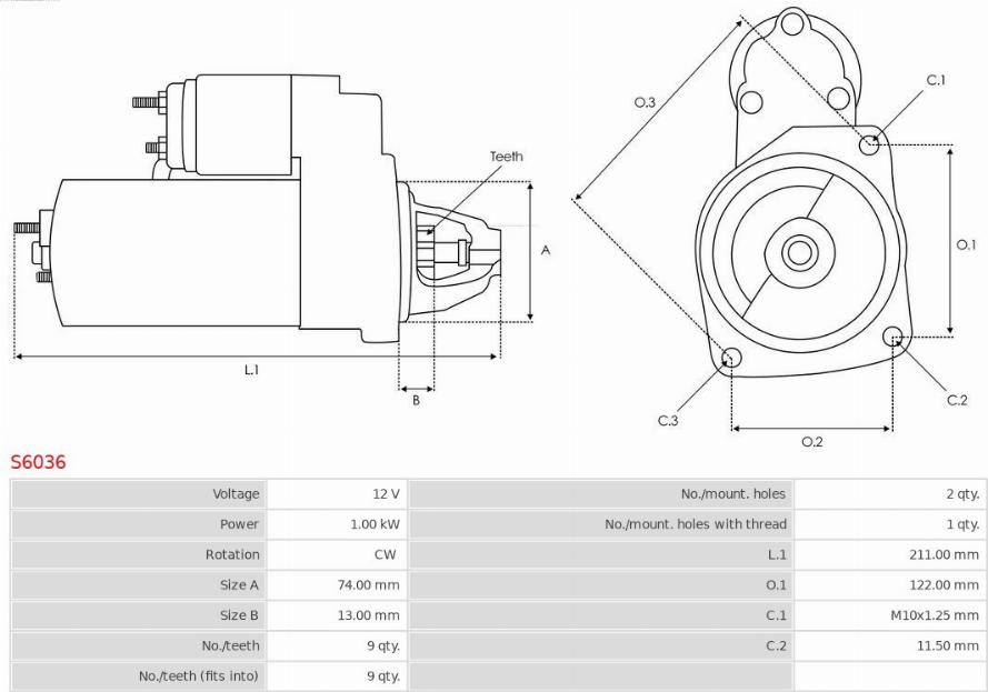 AS-PL S6036 - Starter www.molydon.hr