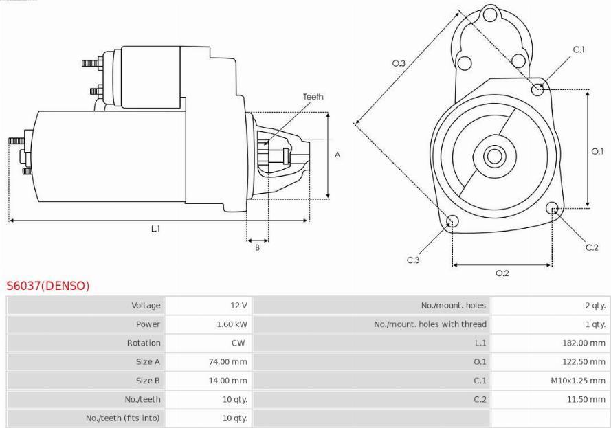 AS-PL S6037(DENSO) - Starter www.molydon.hr