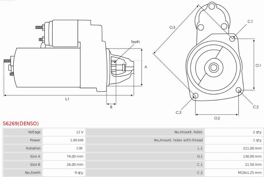 AS-PL S6269(DENSO) - Starter www.molydon.hr