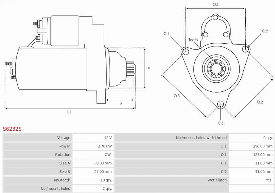 AS-PL S6232S - Starter www.molydon.hr