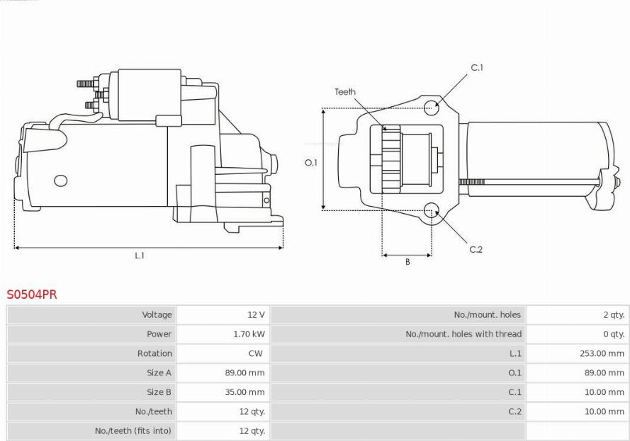 AS-PL S0504PR - Starter www.molydon.hr