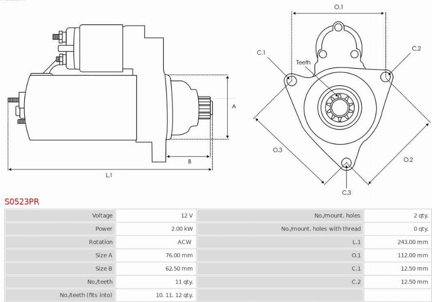 AS-PL S0523PR - Starter www.molydon.hr