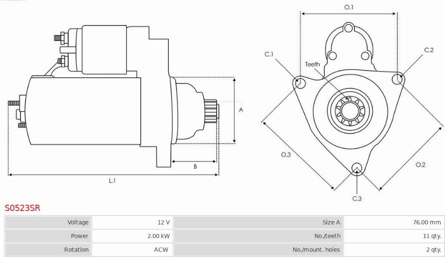 AS-PL S0523SR - Starter www.molydon.hr