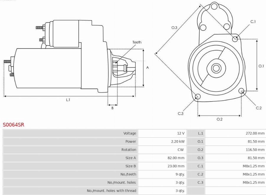 AS-PL S0064SR - Starter www.molydon.hr