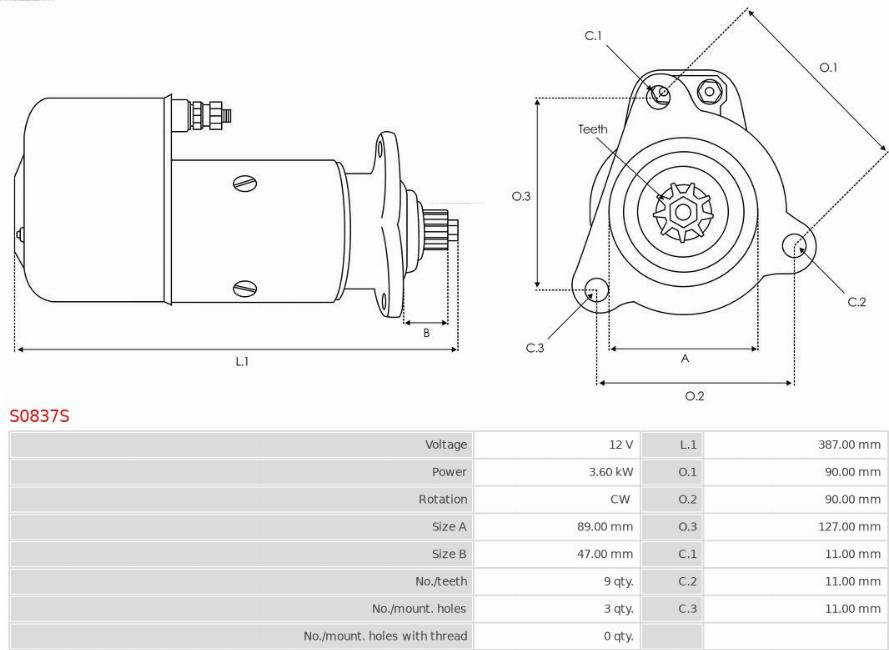 AS-PL S0837S - Starter www.molydon.hr