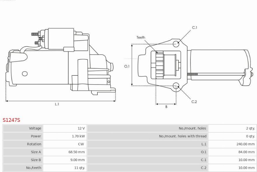 AS-PL S1247S - Starter www.molydon.hr