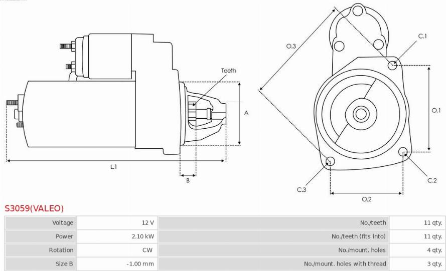 AS-PL S3059(VALEO) - Starter www.molydon.hr