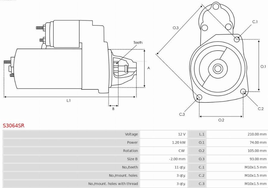 AS-PL S3064SR - Starter www.molydon.hr