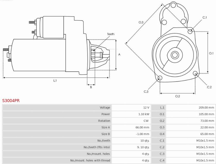 AS-PL S3004PR - Starter www.molydon.hr