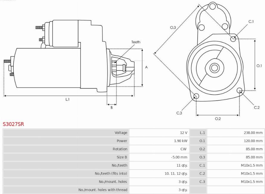 AS-PL S3027SR - Starter www.molydon.hr