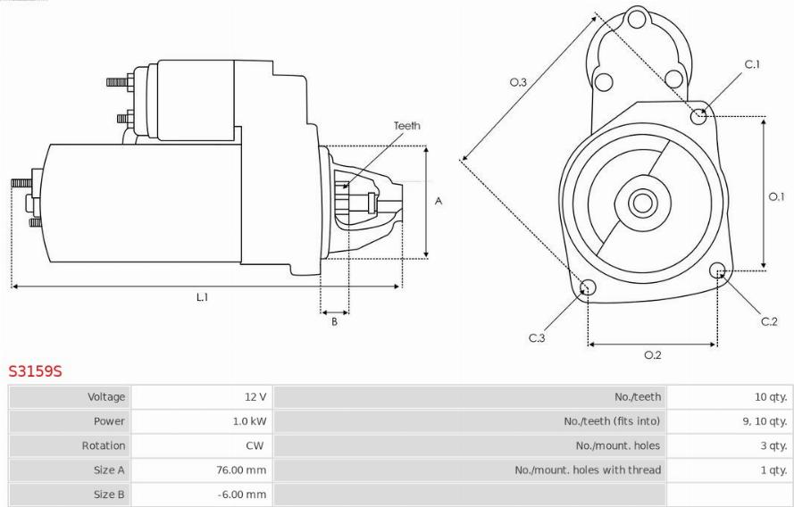 AS-PL S3159S - Starter www.molydon.hr