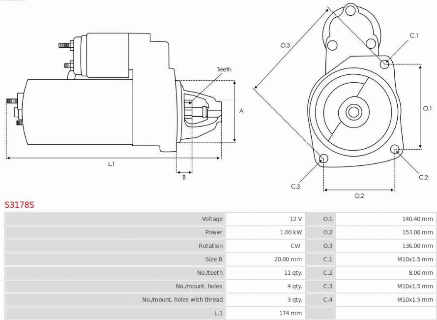 AS-PL S3178S - Starter www.molydon.hr