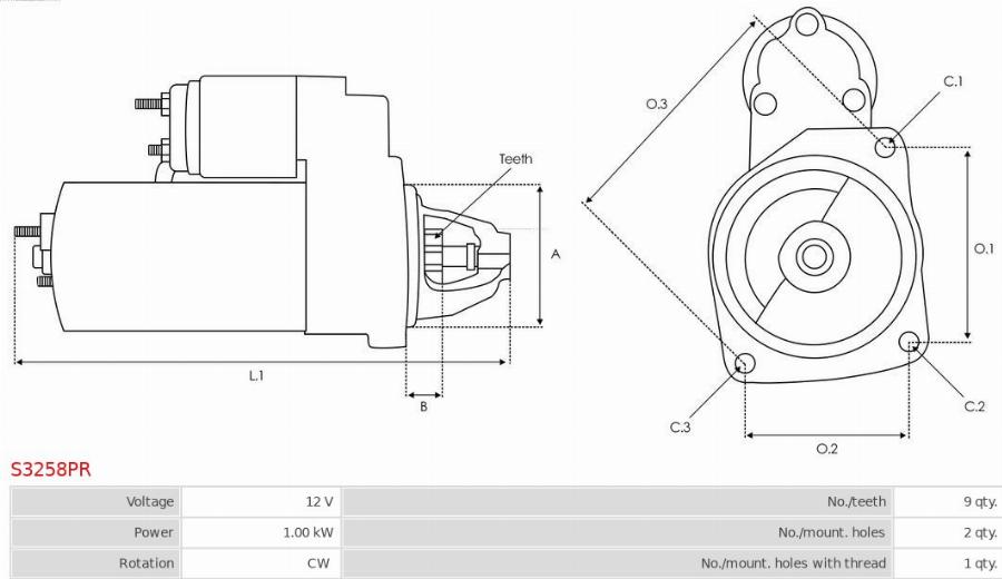 AS-PL S3258PR - Starter www.molydon.hr