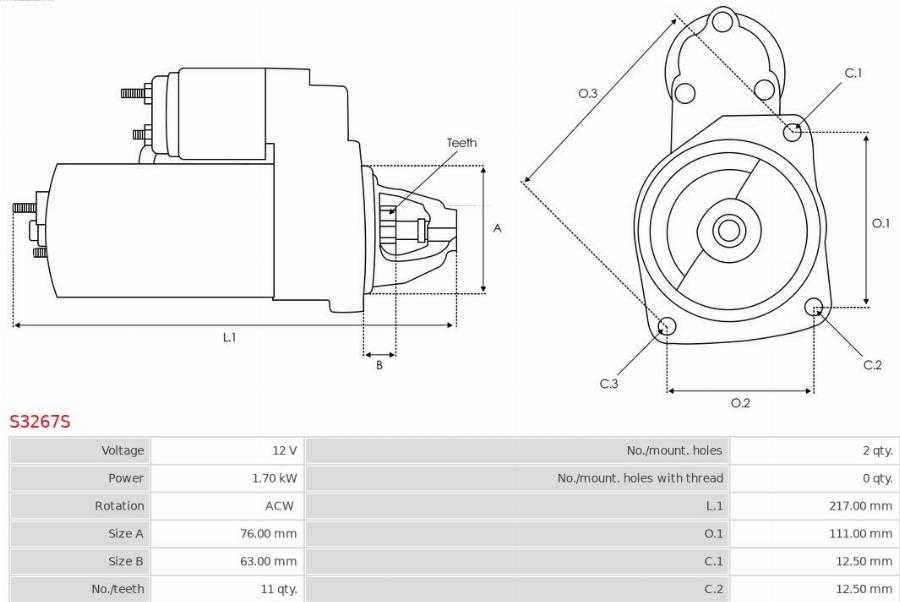 AS-PL S3267S - Starter www.molydon.hr