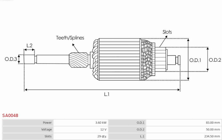 AS-PL SA0048 - Rotor, starter www.molydon.hr