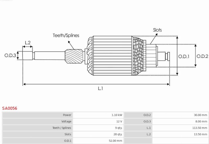 AS-PL SA0056 - Rotor, starter www.molydon.hr