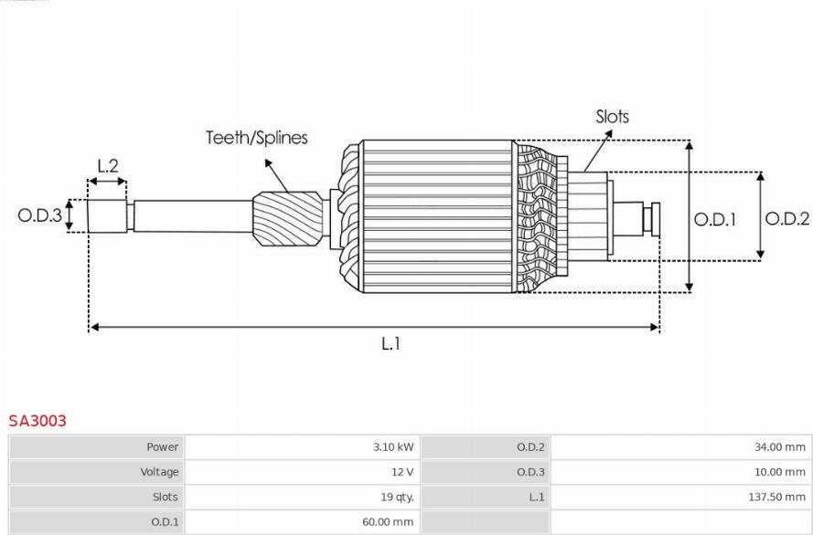 AS-PL SA3003 - Rotor, starter www.molydon.hr