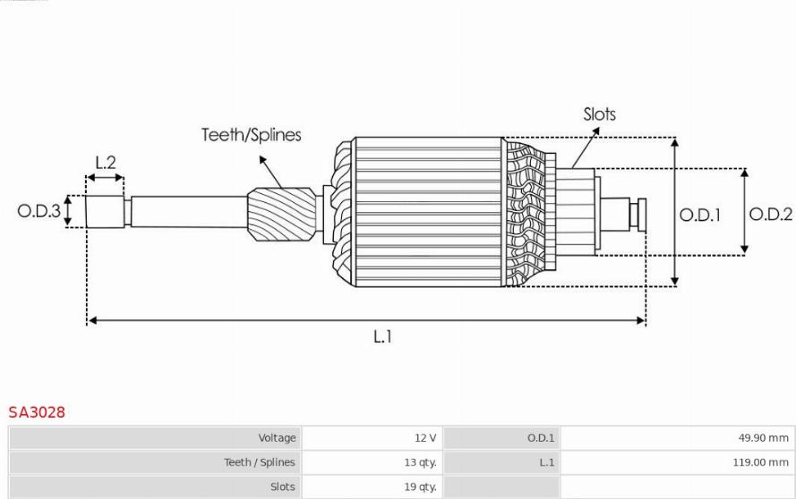 AS-PL SA3028 - Rotor, starter www.molydon.hr