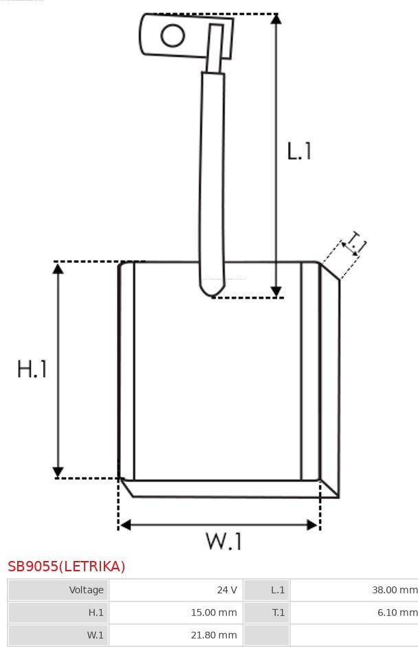 AS-PL SB9055(LETRIKA) - Ugljena četkica, anlaser www.molydon.hr