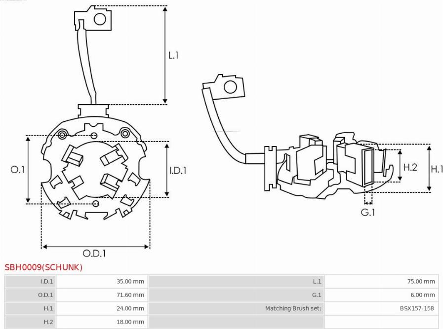 AS-PL SBH0009(SCHUNK) - Držač, ugljene cetkice www.molydon.hr