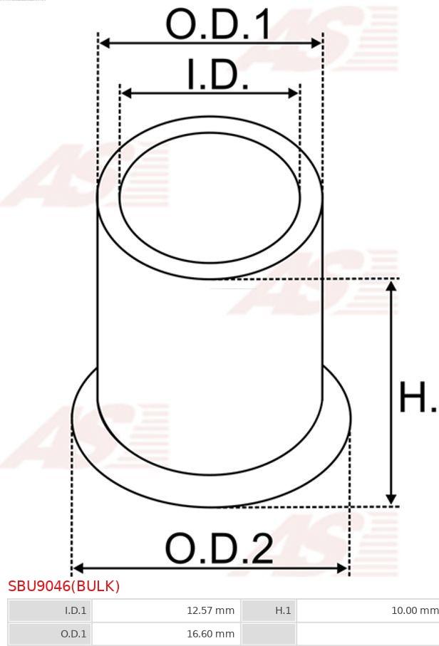 AS-PL SBU9046(BULK) - Čahura, osovina startera www.molydon.hr