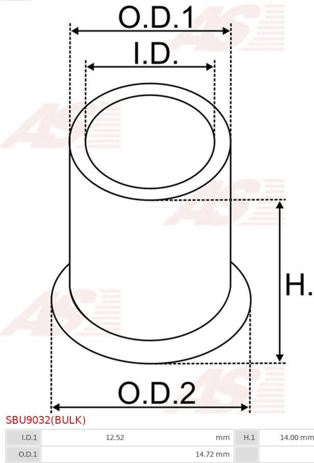 AS-PL SBU9032(BULK) - Čahura, osovina startera www.molydon.hr