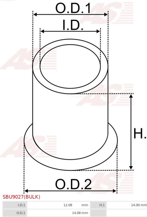 AS-PL SBU9027(BULK) - Čahura, osovina startera www.molydon.hr