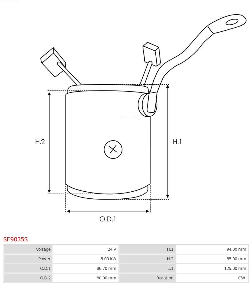 AS-PL SF9035S - Pobudni namotaj, starter www.molydon.hr