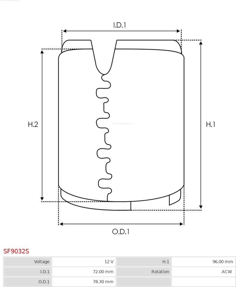 AS-PL SF9032S - Pobudni namotaj, starter www.molydon.hr