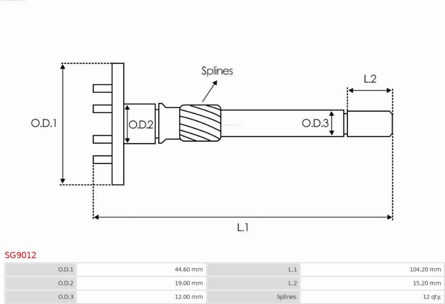 AS-PL SG9012 - Set za popravak, starter www.molydon.hr