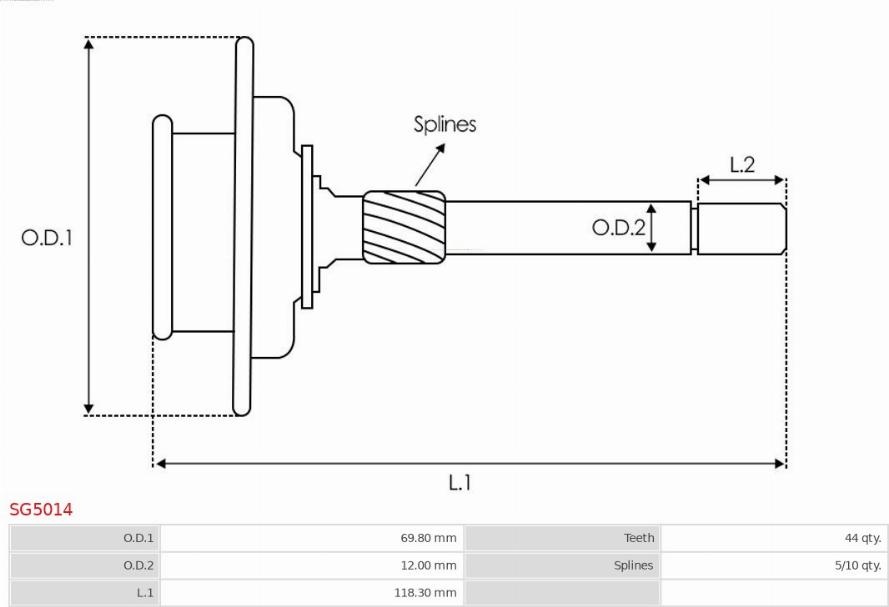 AS-PL SG5014 - Set za popravak, starter planetnog reduktora www.molydon.hr