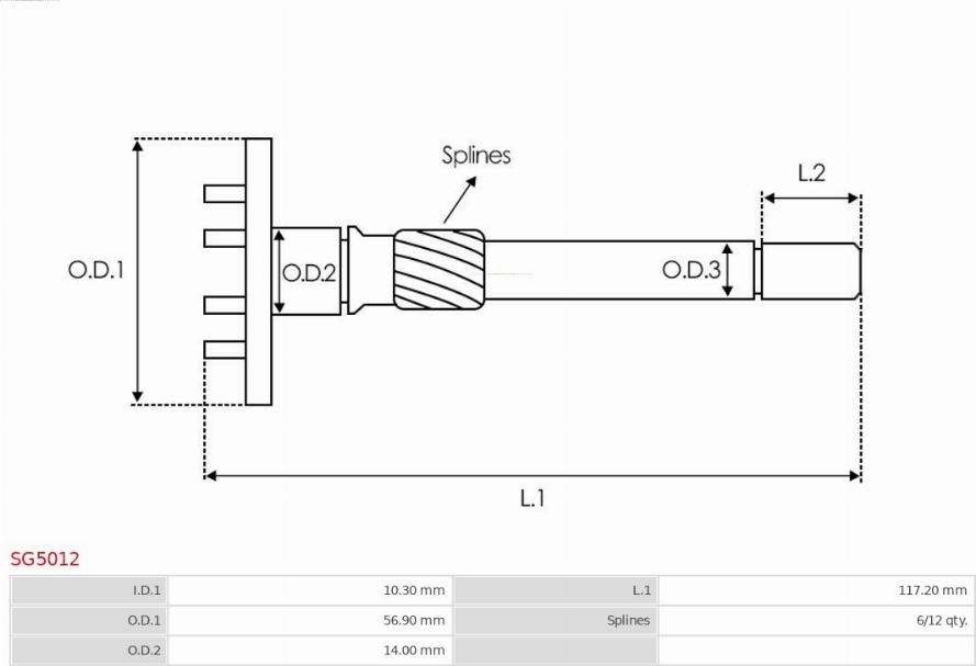 AS-PL SG5012 - Set za popravak, starter www.molydon.hr