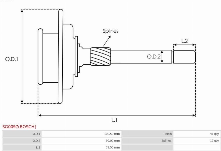 AS-PL SG0097(BOSCH) - Set za popravak, starter planetnog reduktora www.molydon.hr