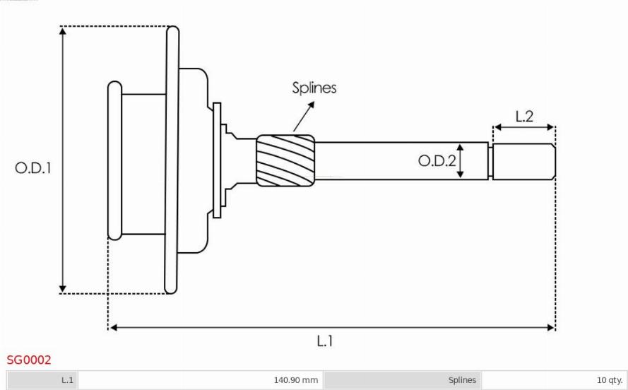 AS-PL SG0002 - Set za popravak, starter planetnog reduktora www.molydon.hr