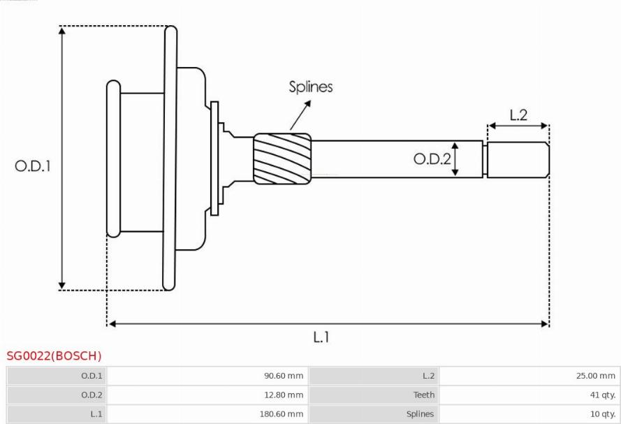 AS-PL SG0022(BOSCH) - Set za popravak, starter planetnog reduktora www.molydon.hr