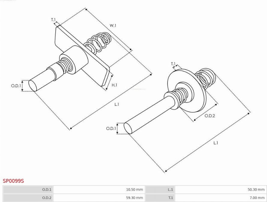 AS-PL SP0099S - Set za popravak, starter www.molydon.hr