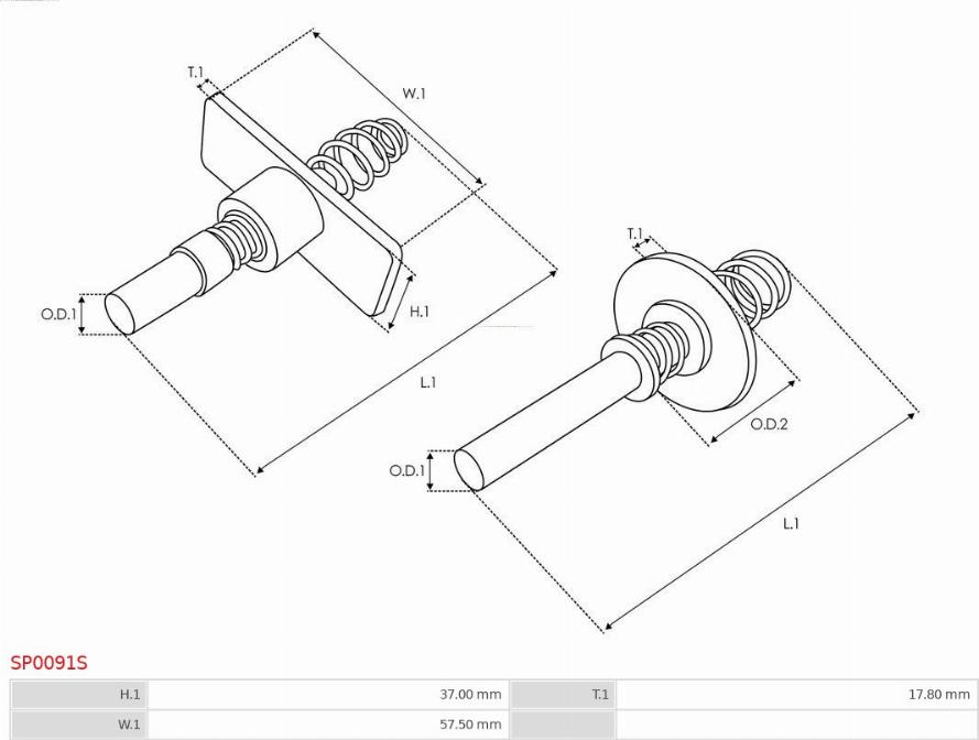 AS-PL SP0091S - Set za popravak, starter www.molydon.hr