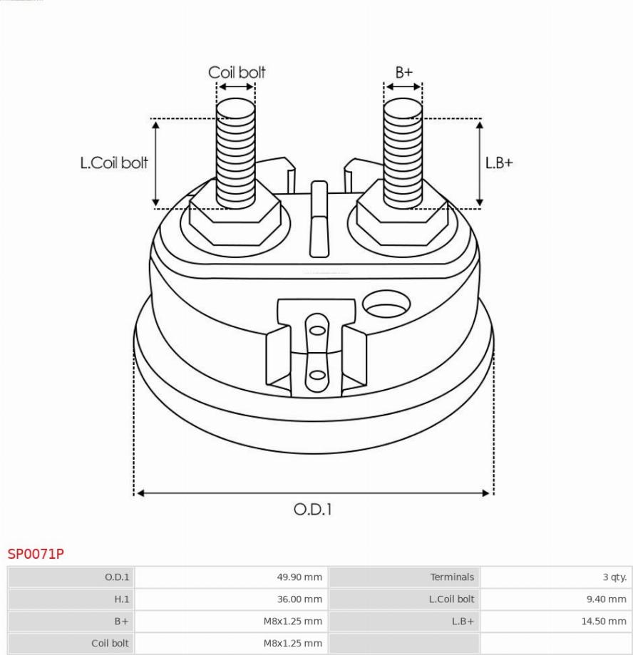 AS-PL SP0071P - Set za popravak, starter www.molydon.hr