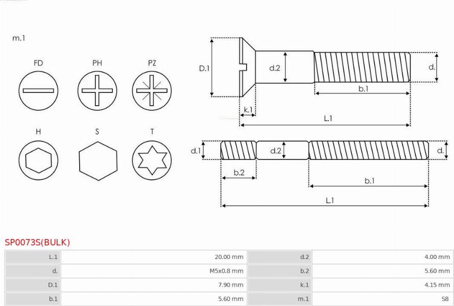 AS-PL SP0073S(BULK) - Set za popravak, alternator www.molydon.hr