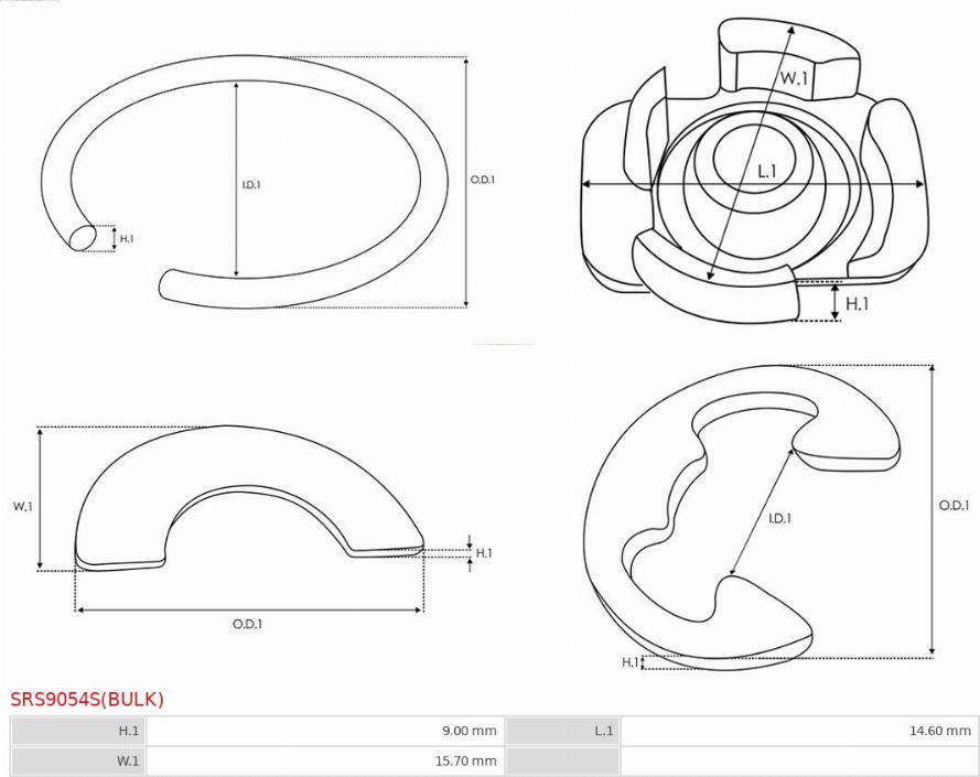 AS-PL SRS9054S(BULK) - Set za popravak, starter www.molydon.hr